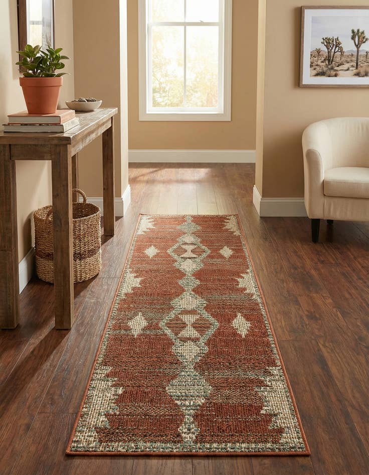 Detail image of 2' x 6'  Washable Baja Indoor / Outdoor Runner Rug