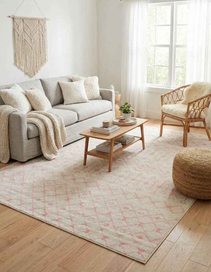 Detail image of  7' 10 x 10' Moroccan Trellis Rug