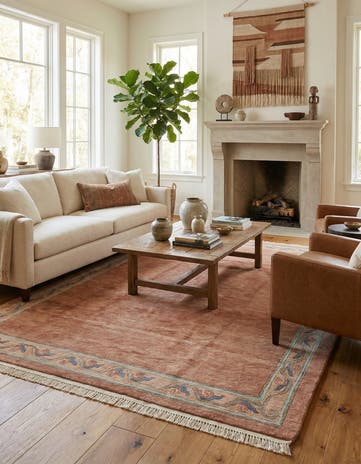 6' 11 x 9' 6 Hand Knotted Tibet Wool Rug
