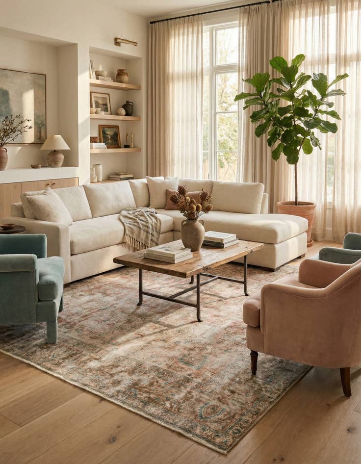 Detail image of 8' x 11' 4  Hand Knotted Ultra Vintage Persian Wool Rug