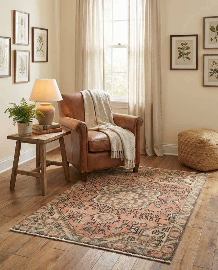 3' 1 x 4' 5 Hand Knotted Ultra Vintage Persian Wool Rug