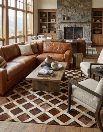 5' 2 x 8' Cowhide - Patchwork Rug