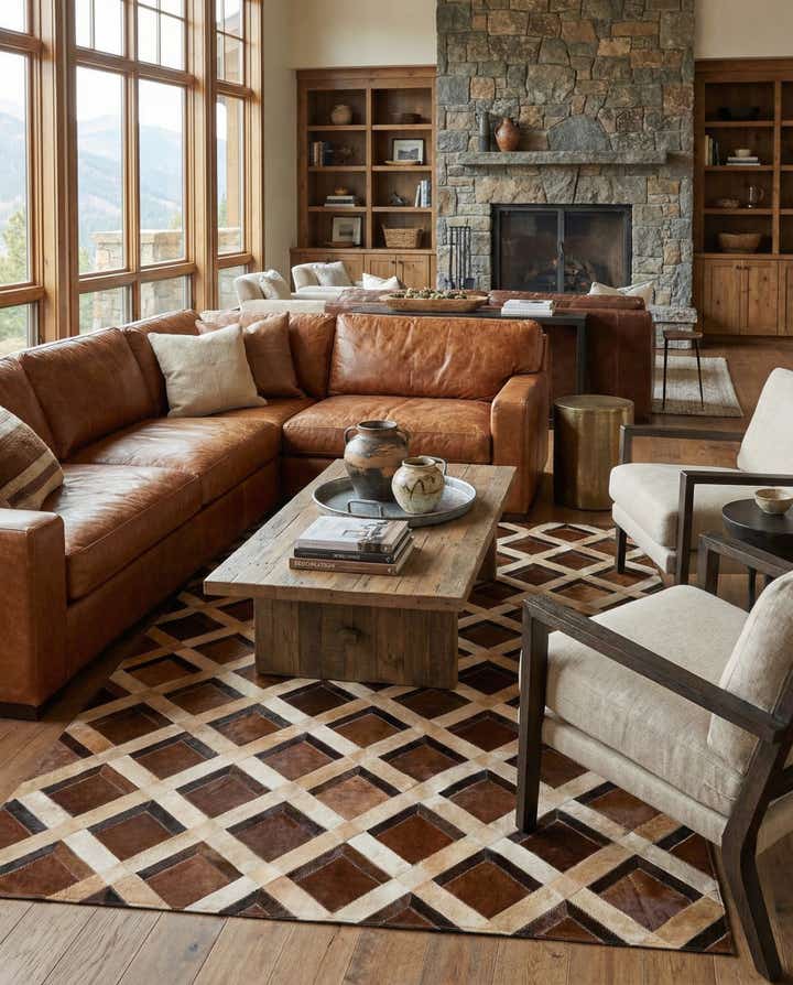 5' 2 x 8' Cowhide - Patchwork Rug