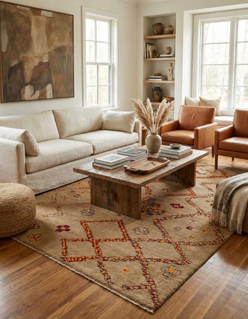 6' 2 x 9' 2 Hand Knotted Darya Wool Rug