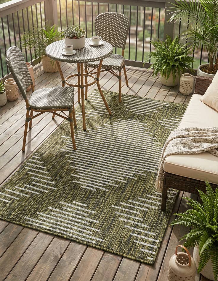 Detail image of 2' x 3'  Washable Modern Indoor / Outdoor Rug