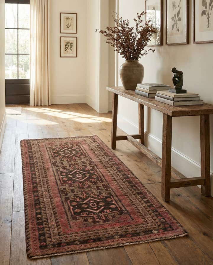 3' 9 x 6' 5 Hand Knotted Ultra Vintage Persian Wool Rug