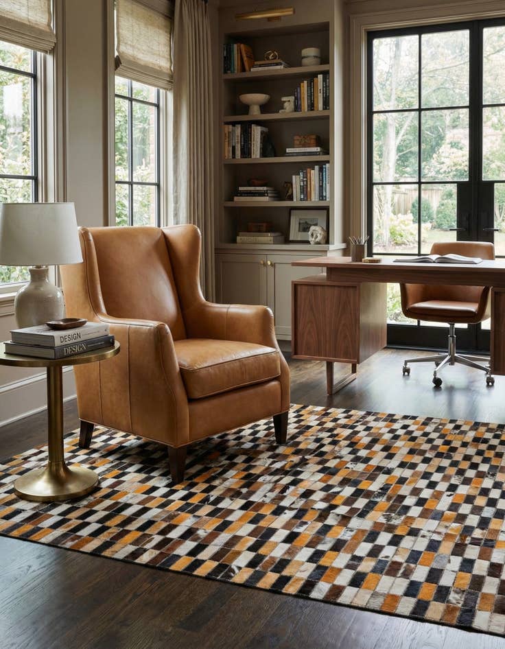 Detail image of  5' x 7' 10 Cowhide - Patchwork Rug