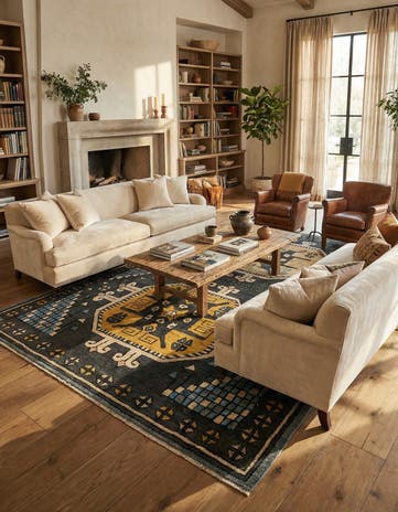 6' 7 x 9' 10 Hand Knotted Darya Rug