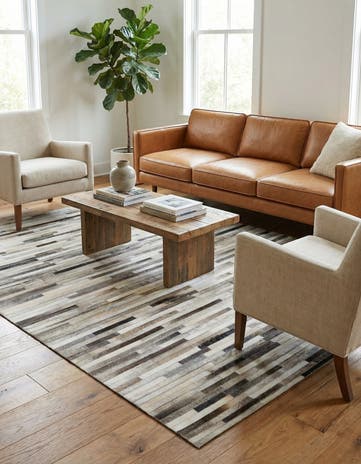 5' 1 x 7' 11 Cowhide Stocks Rug