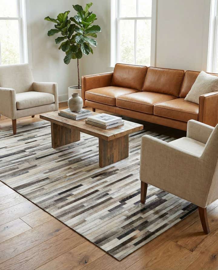 5' 1 x 7' 11 Cowhide Stocks Rug