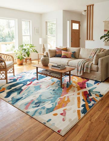 Easy-Clean Casablanca Indoor / Outdoor Square Rug