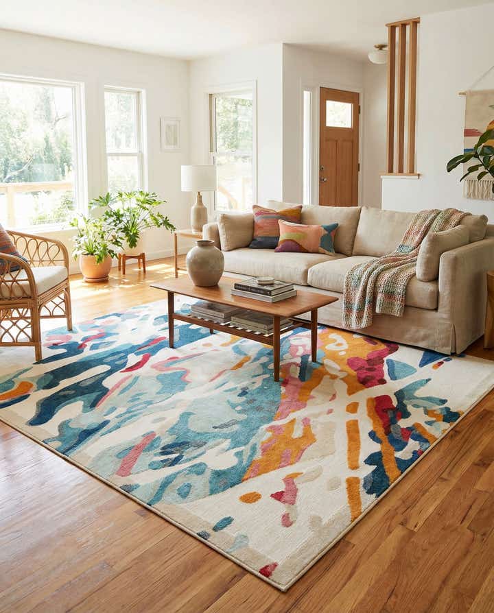 10' x 10' Easy-Clean Casablanca Indoor / Outdoor Square Rug