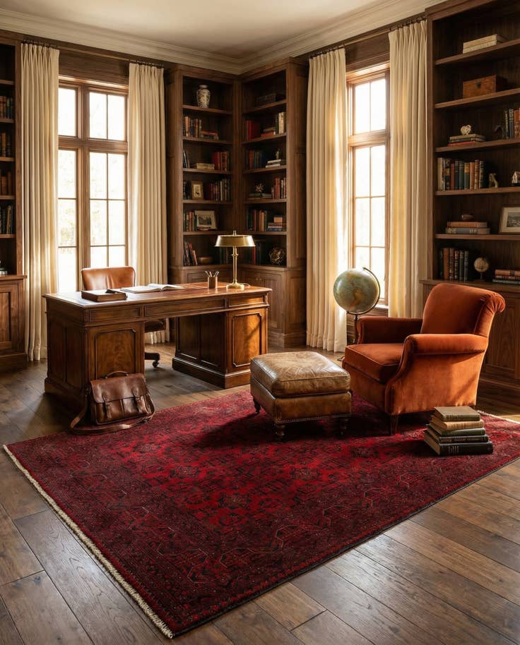 Detail image of 6' 11 x 9' 6 Hand Knotted Khal Mohammadi Wool Rug