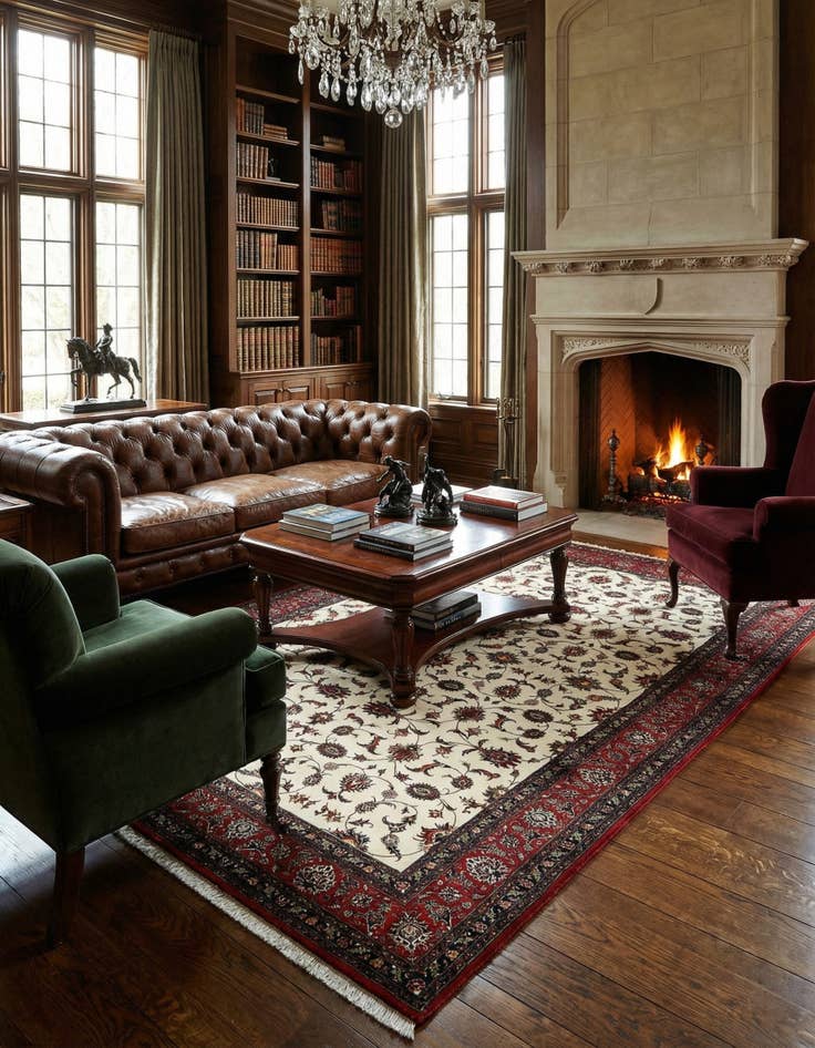 Detail image of 6' 6 x 10' 6 Bidjar With Silk Rug