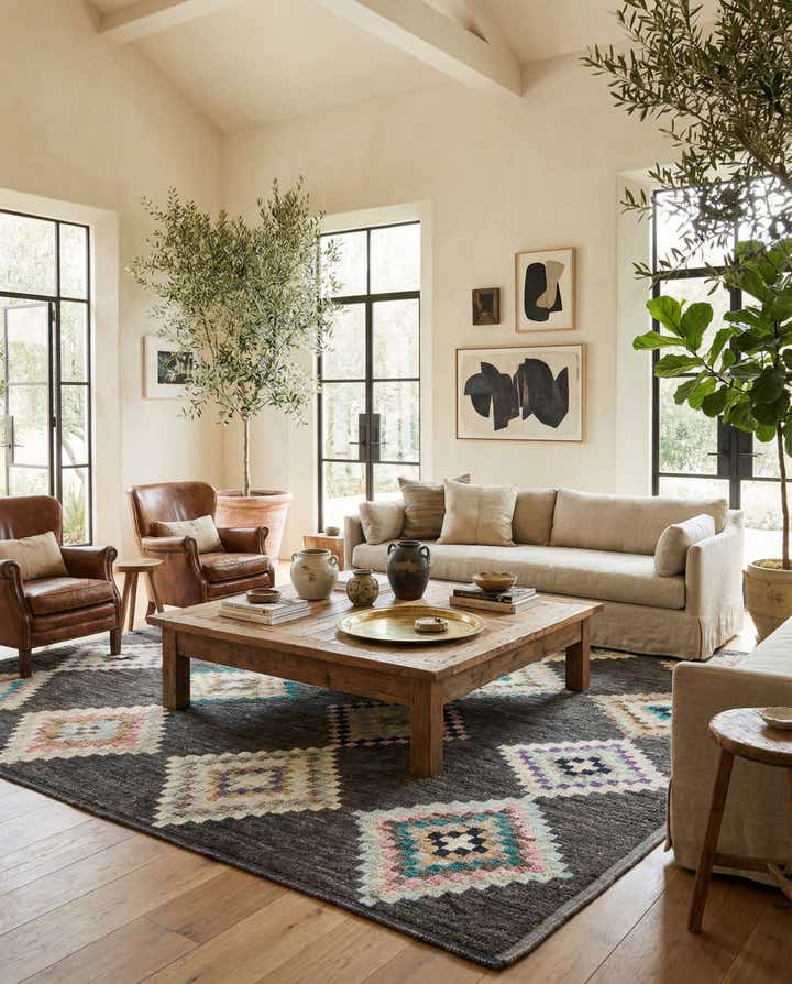 8' 7 x 12' 3 Hand Knotted Moroccan Wool Rug