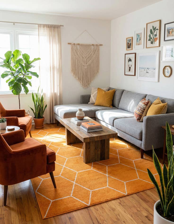 Detail image of  7' x 10' Lattice Frieze Rug