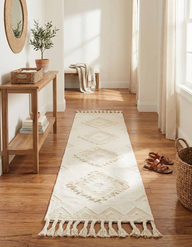 Detail image of  2' 7 x 10'  Hand Woven Arizona Wool Runner Rug