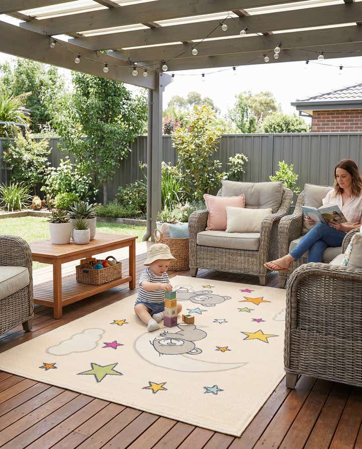 5' 3 x 7' 7 Easy-Clean Indoor / Outdoor Rug