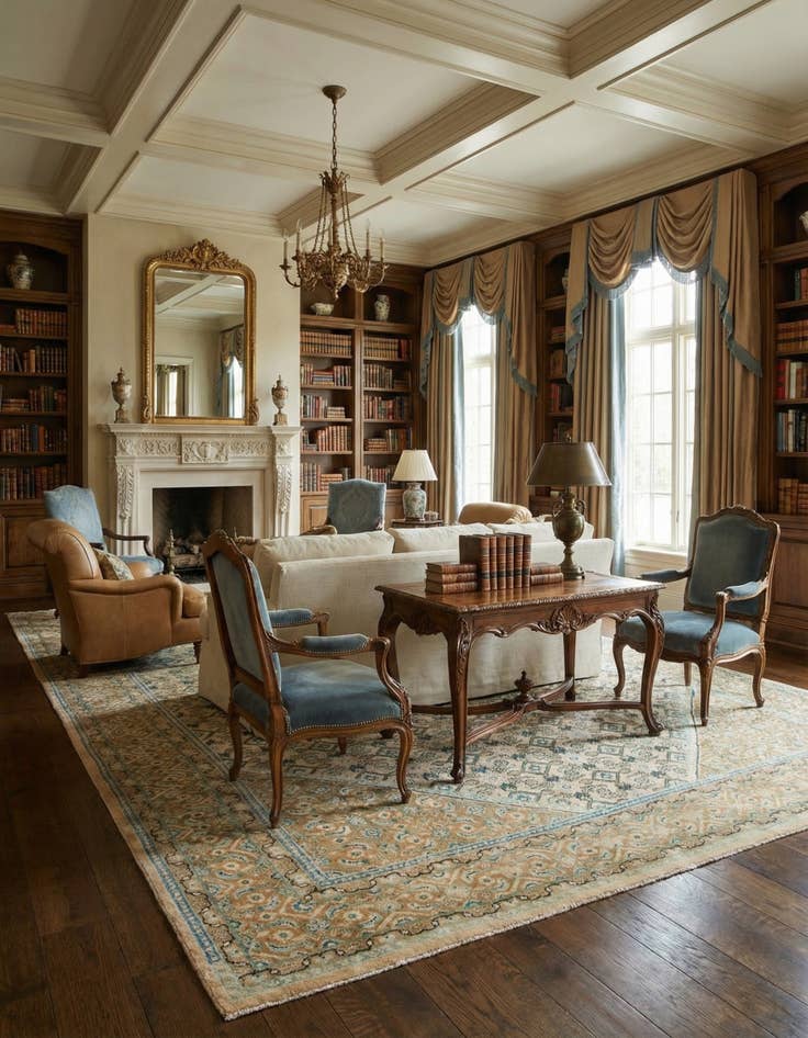 Detail image of  10' 2 x 12' 10  Hand Knotted Farahan Persian Wool Rug