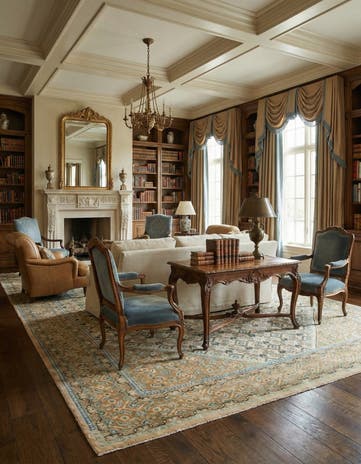 10' 2 x 12' 10 Hand Knotted Farahan Persian Wool Rug