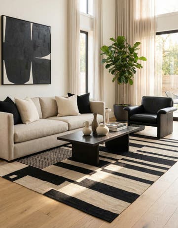 5' x 7' Hand Woven Kilim Modern Wool Rug
