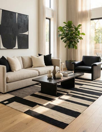5' x 7' Hand Woven Kilim Modern Wool Rug