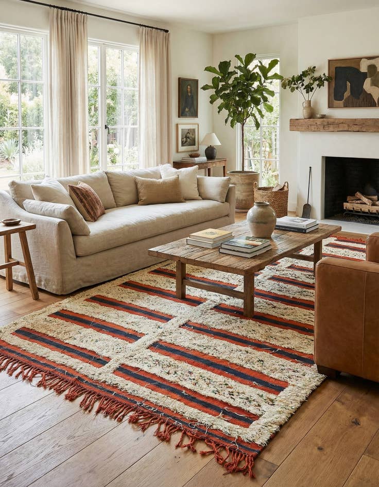 Detail image of 5' x 10' 3  Hand Knotted Moroccan Wool Runner Rug