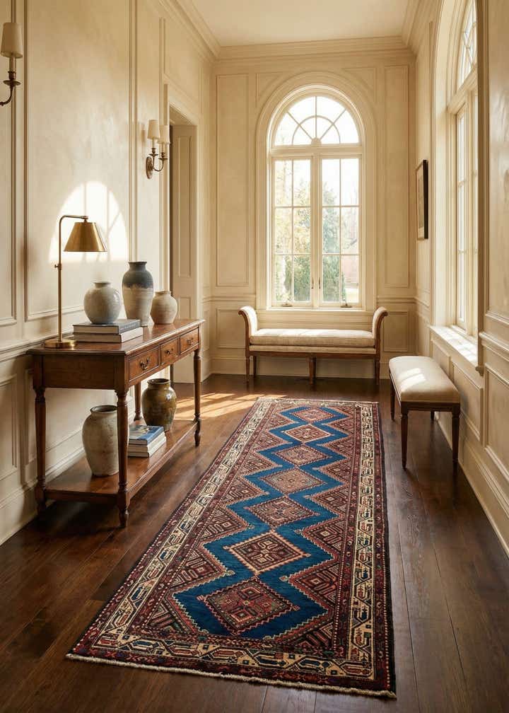 3' 11 x 10' 10 Tajabad Runner Rug