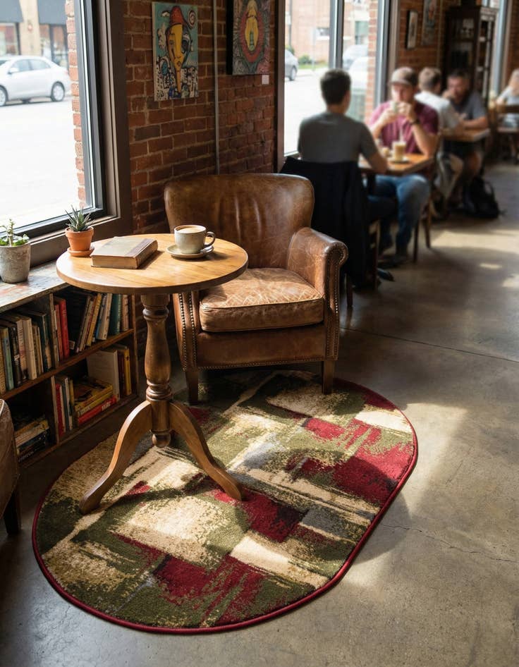 Detail image of 2' x 3' Coffee Shop Oval Rug