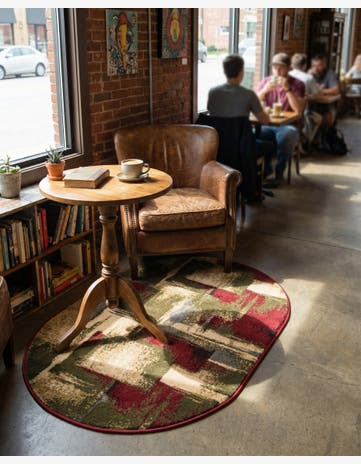 2' x 3' Cafe Oval Rug