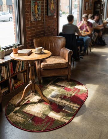 2' x 3' Cafe Oval Rug
