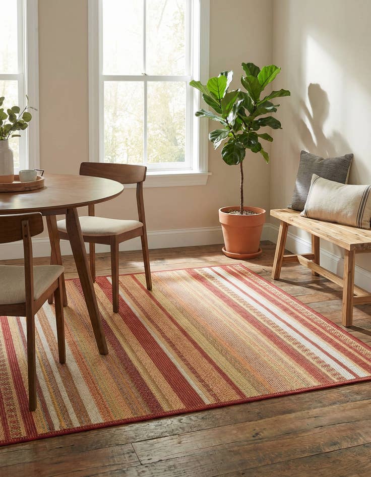 Detail image of 5' 3 x 5' 3  Washable Baja Indoor / Outdoor Square Rug