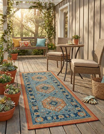 2' x 5' Easy-Clean Baja Indoor / Outdoor Runner Rug