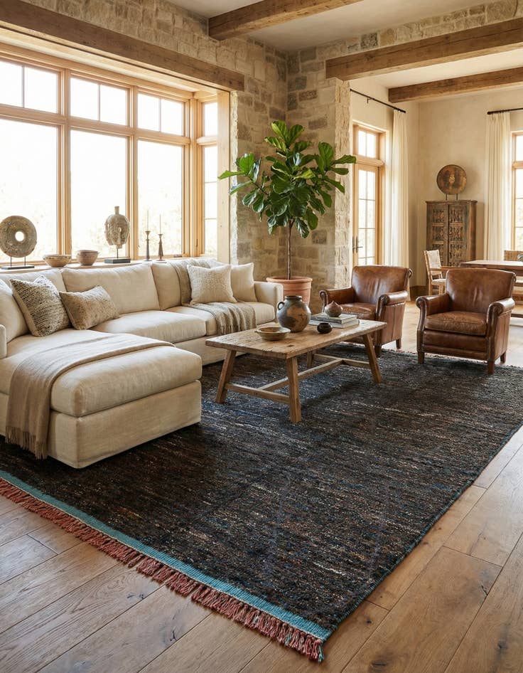 Detail image of 7' 10 x 10' 6  Hand Knotted Moroccan Wool Rug