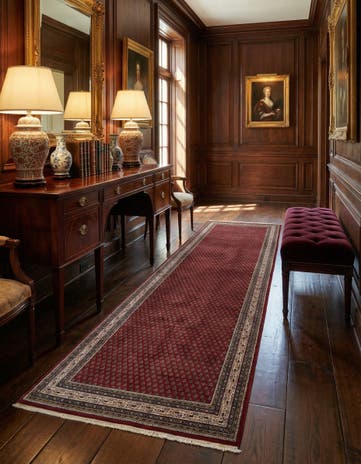 6' 1 x 11' 7 Hand Knotted Mir Wool Runner Rug