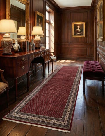 6' 1 x 11' 7 Hand Knotted Mir Wool Runner Rug
