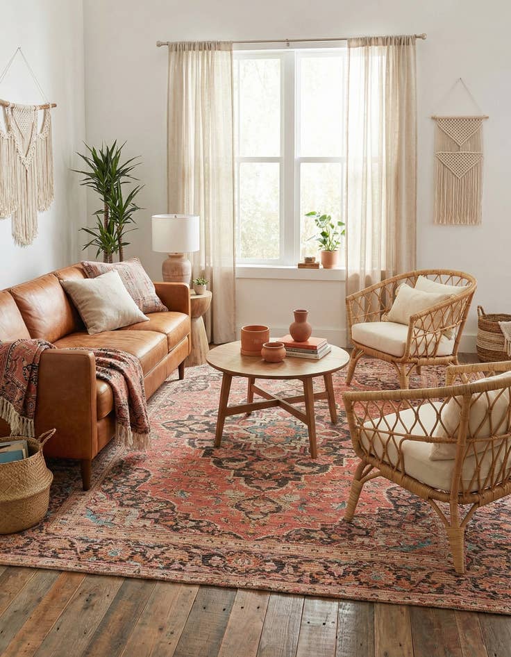 Detail image of 7' 10 x 7' 10 Chenille Jute Square Rug