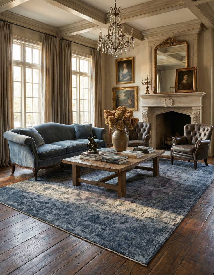 Detail image of 9' 9 x 13' 9 Vintage Royal Wool Rug