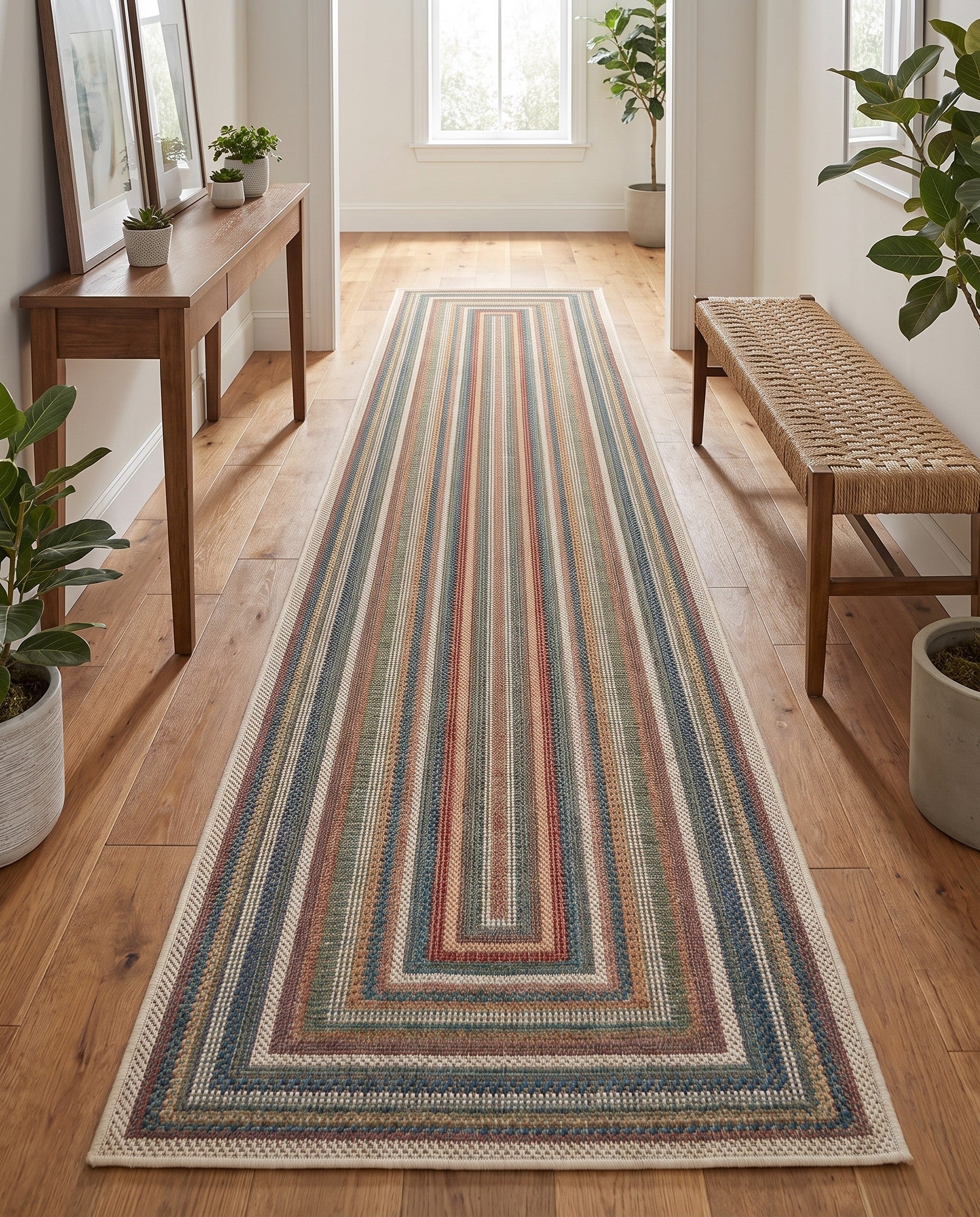 2' 7 x 16' 5 Easy-Clean Baja Indoor / Outdoor Runner Rug