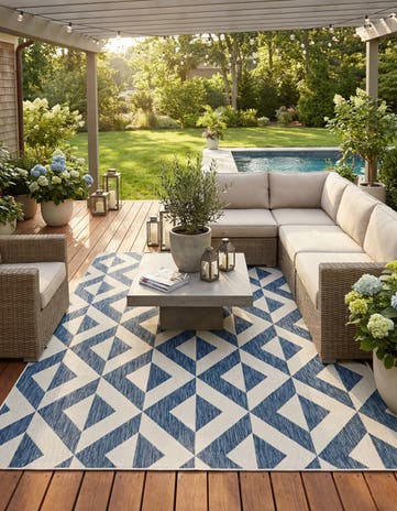 7' x 10' Easy-Clean Jill Zarin Napa Indoor / Outdoor Rug