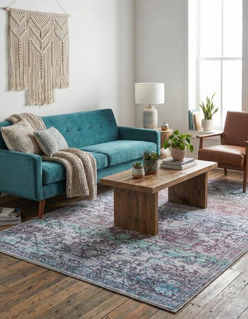 5' 3 x 8' Washable Francesca Rug