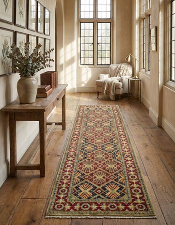 2' 9 x 9' 8 Hand Knotted Kazak Runner Rug