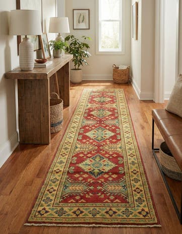 2' 9 x 10' Hand Knotted Kazak Runner Rug