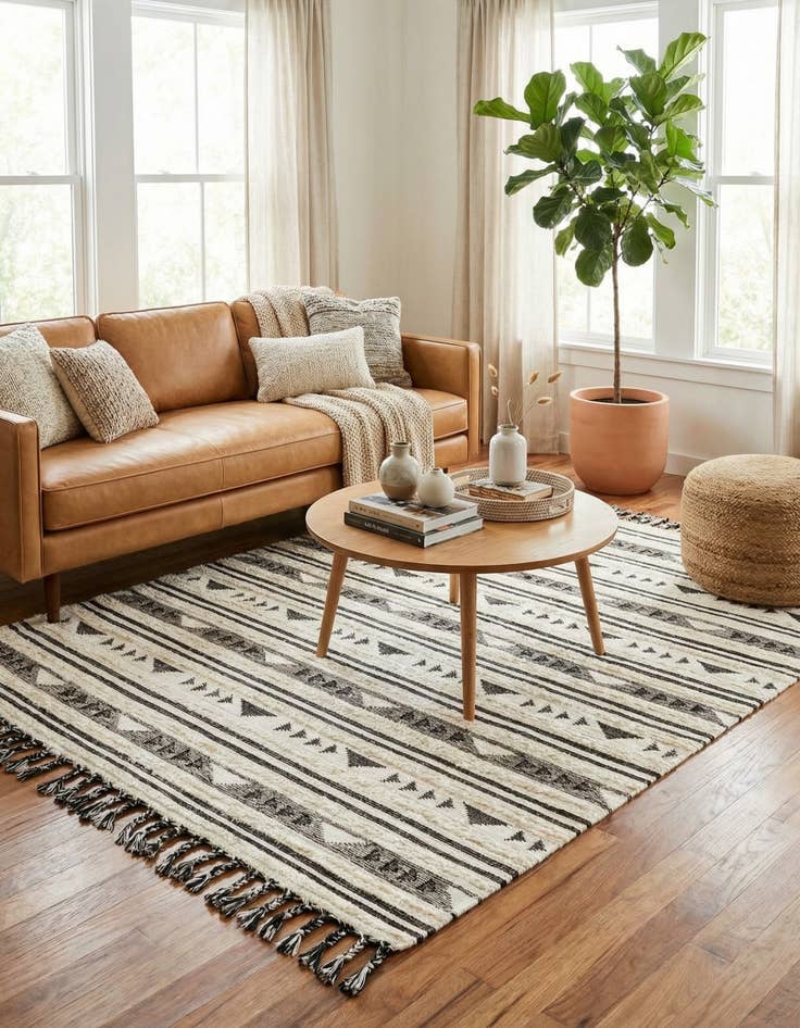 Detail image of  9' x 12'  Hand Woven Arizona Wool Rug