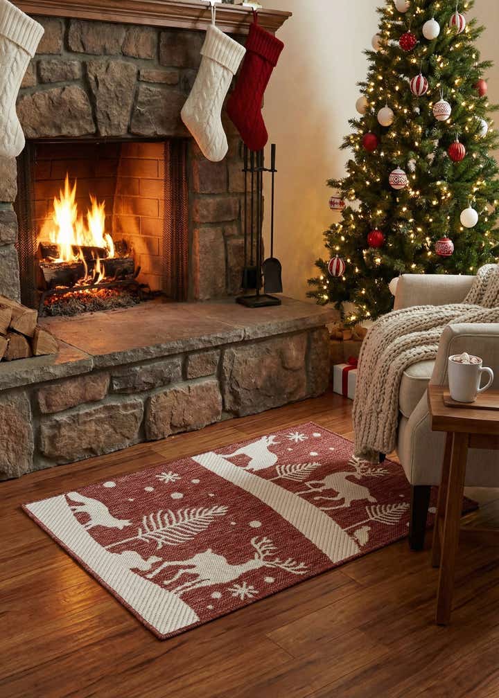 2' x 3' Easy-Clean Holiday Indoor / Outdoor Rug
