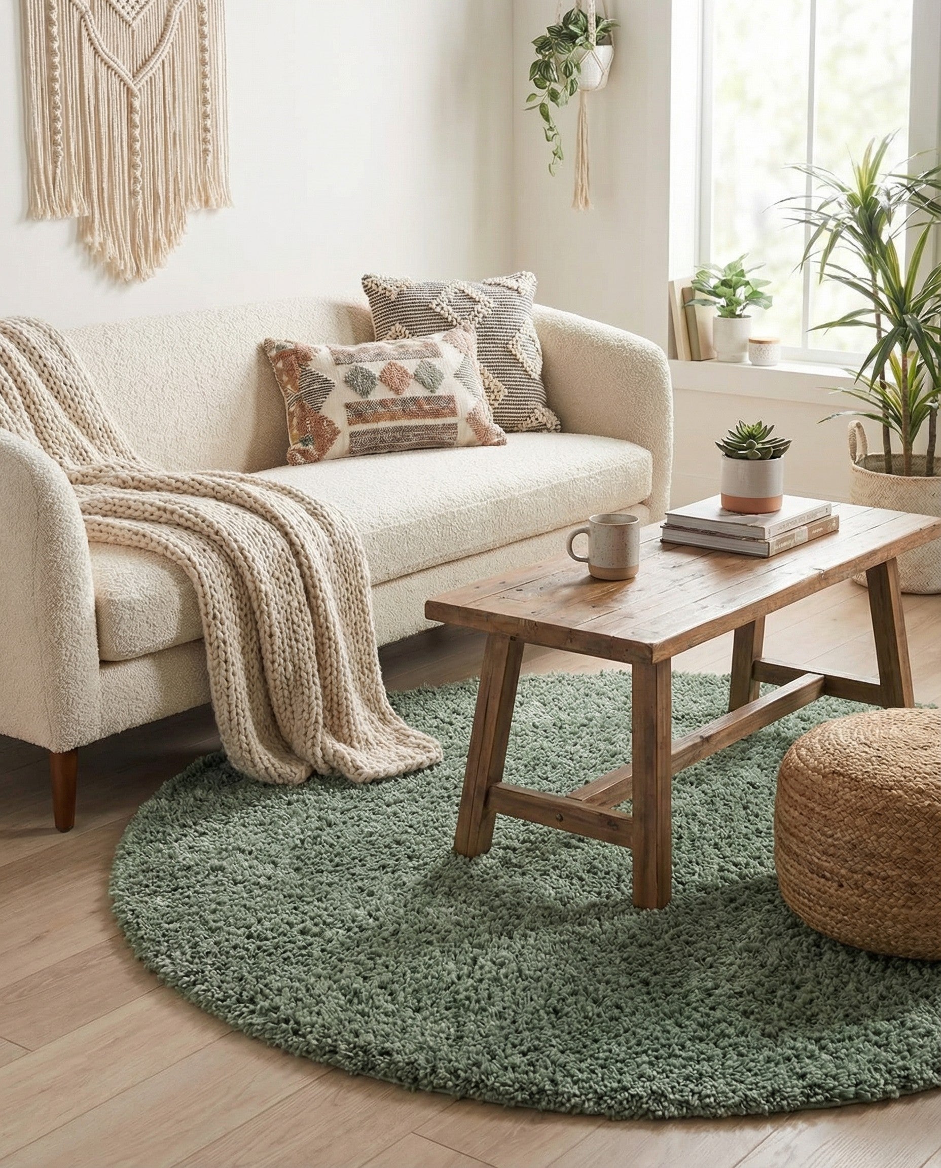  3' x 3' Zermatt Shag Round Rug