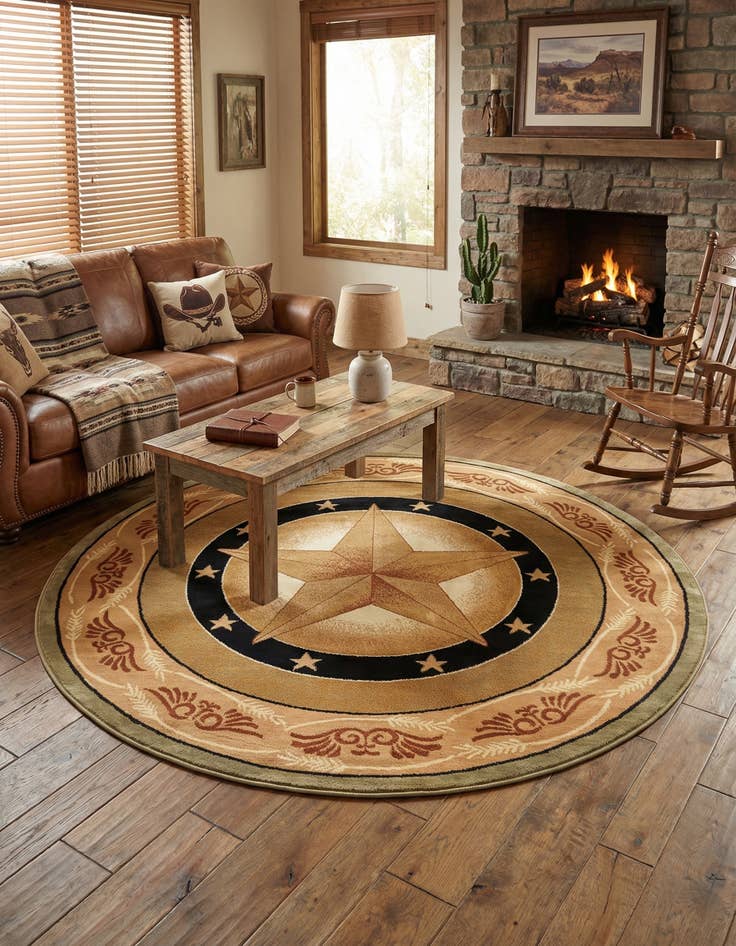 Detail image of 7' 10 x 7' 10 Pioneer Round Rug
