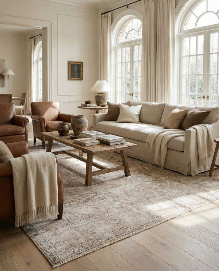 6' 4 x 9' 7 Hand Knotted Ultra Vintage Persian Wool Rug