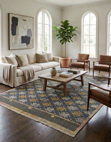8' x 10' 8 Hand Knotted Darya Wool Rug
