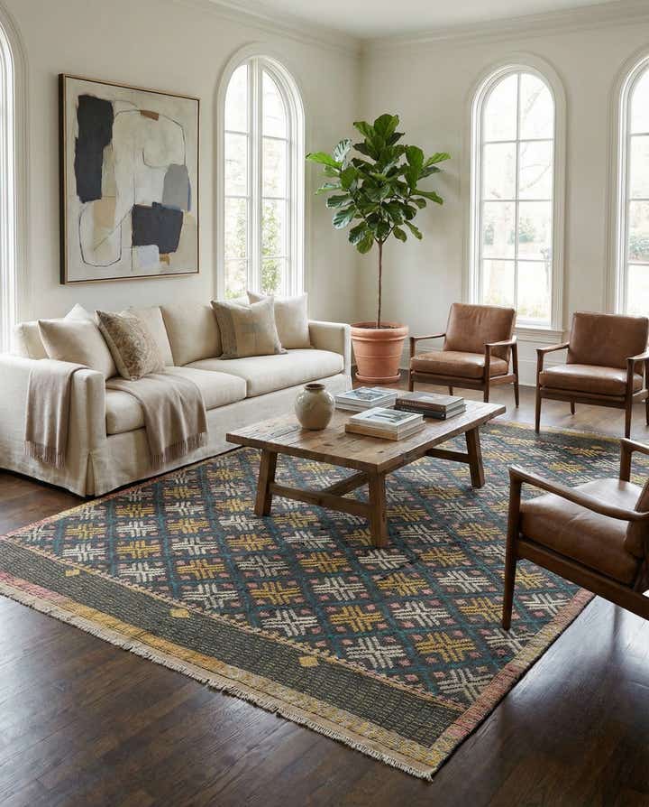 8' x 10' 8 Hand Knotted Darya Wool Rug